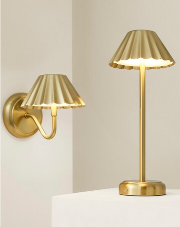 ValueLights Avery Gold Rechargeable Easy Fit LED Wall Light