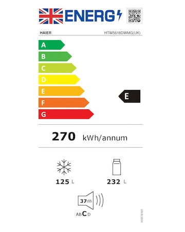 Haier Combi 3DR Series 5 HTW5618EWMG 180cm WTD Refrigerator Inox + Install