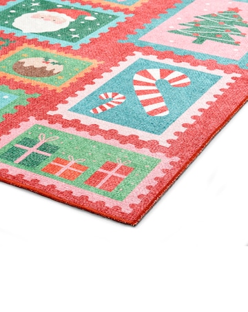 Christmas Stamps Washable Large Doormat