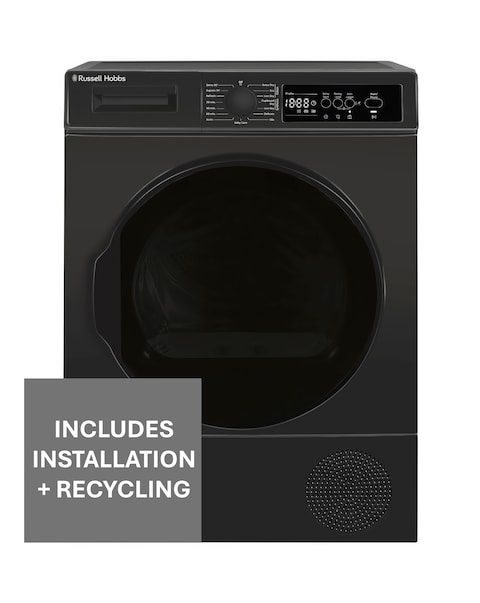 Russell Hobbs 12 Series RH9HPTD1E12AN 9kg Heat Pump Tumble Dryer + Install