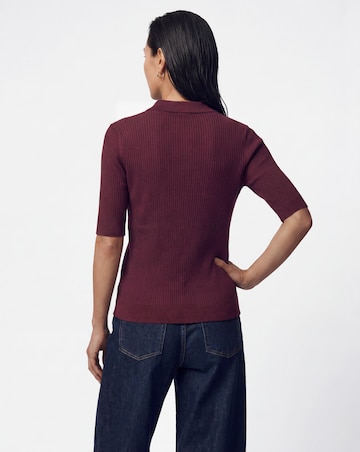 Eversoft Ribbed Henley Collared Jumper