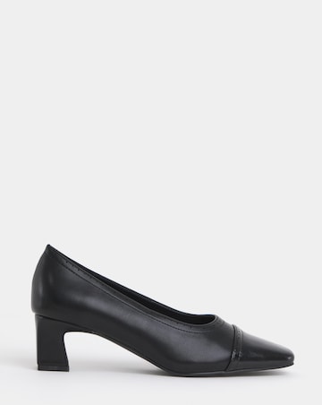 Autumn Flared Block Heel Court Shoes - Extra Wide Fit (EEE)