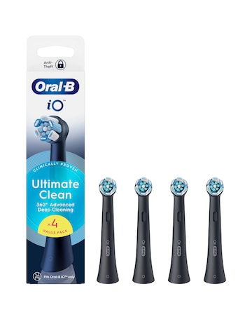 Oral-B iO Ultimate Clean Black Refill heads 4 Pack