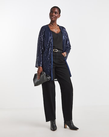 Sequin Longline Cardigan