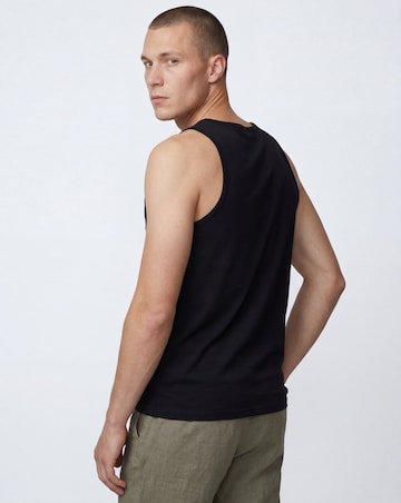 5 Pack Pure Cotton Black Vests Long
