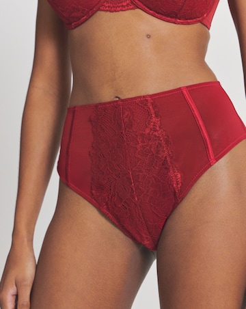 Pretty Secrets Lace Full Brief Knickers Dark Red