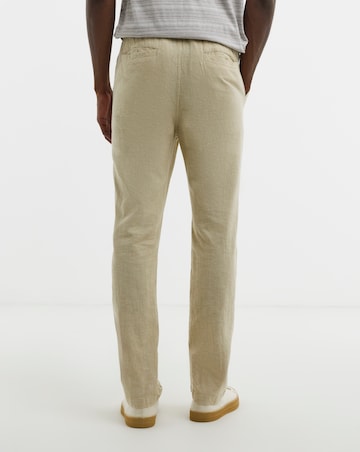 Linen Blend Straight Fit Trouser