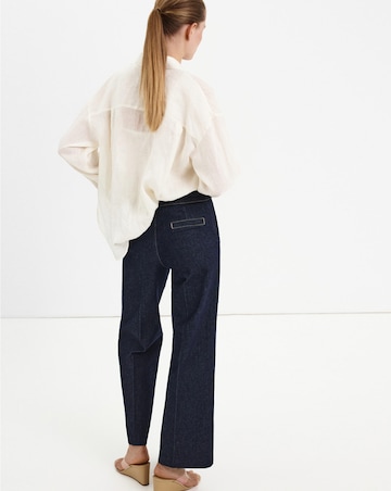 Mango Emily Wide Leg Jean with Side Buttons