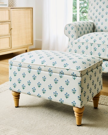 Naomi Floral Footstool