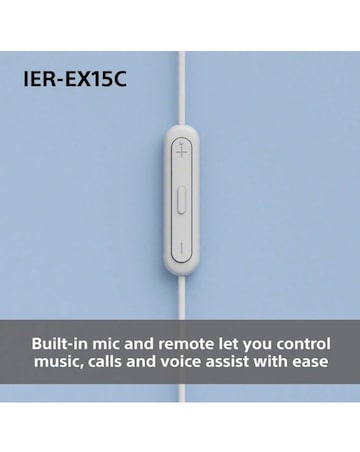 SONY IER-EX15C USB-C Wired Earphones - White
