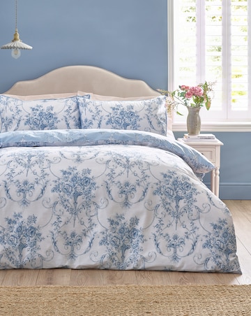 Catherine Lansfield Antoinette Damask Floral Duvet Cover Set