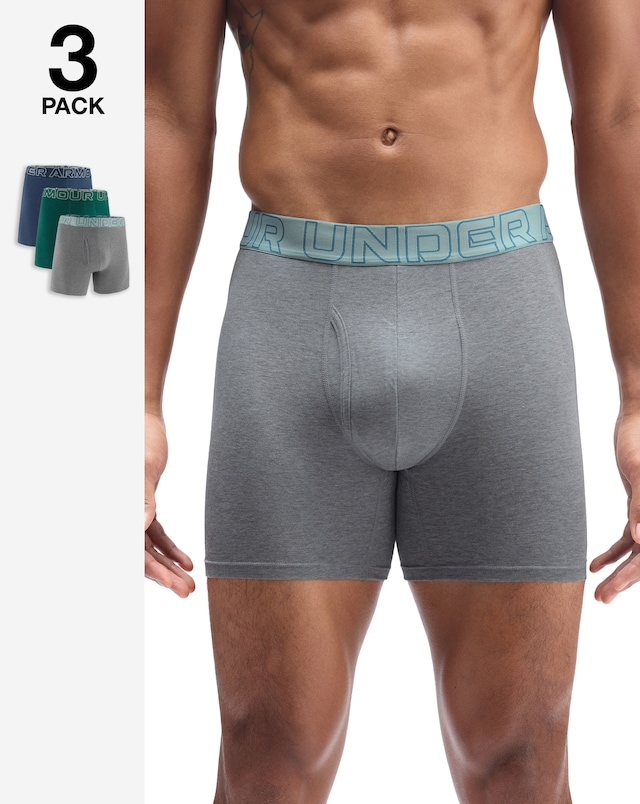 Under Armour Performance Cotton 6Inch 3 Pack Boxers