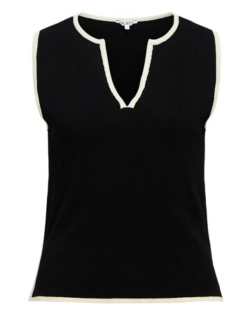 OBJECT Black V-Neck Knit Top