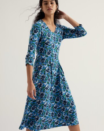 Seasalt Cornwall Three Quarter Sleeve Pier View Jersey Dress