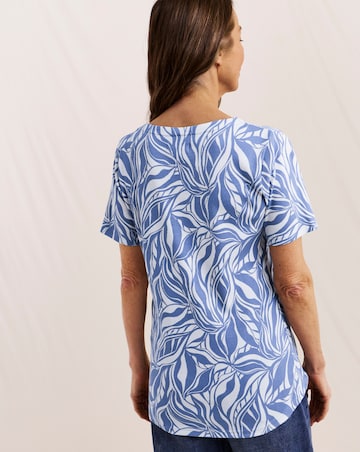 Julipa Printed Cotton Henley Top