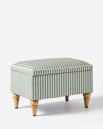 Naomi Stripe Storage Footstool