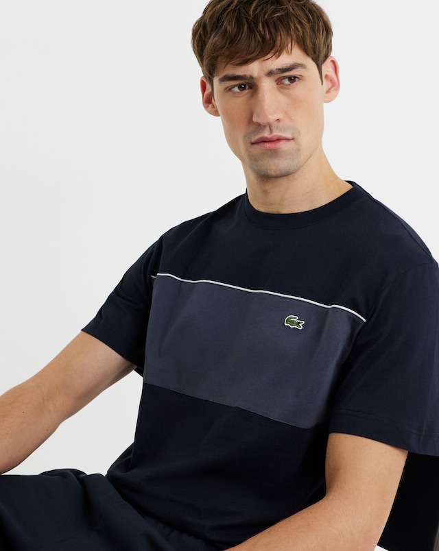 Lacoste Short Sleeve Colourblock T-Shirt - Black