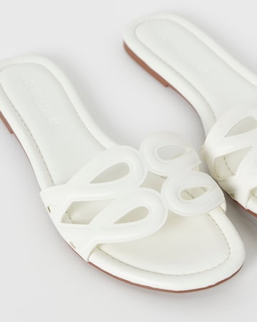 Rosario Padded Loop Detail Mule Sandals - Extra Wide Fit (EEE)