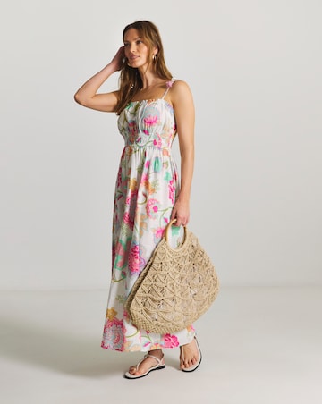 Figleaves Cotton Maxi Beach Dress Floral Print