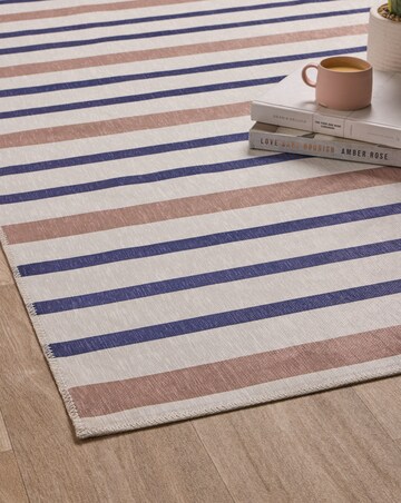 Coastal Stripe Washable Easy-Care Rug