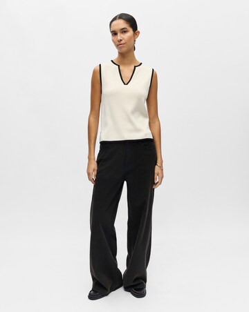 OBJECT Sleeve V-neck Knit Top