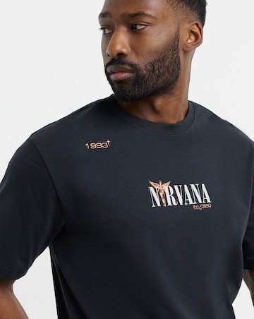 Only & Sons Nirvana Back Graphic T-Shirt - Black