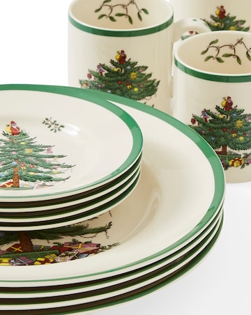 Spode Christmas Tree 12 Piece Dinner Set
