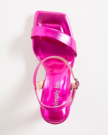 Malin Barely There Flare Heeled Sandals Wide Fit