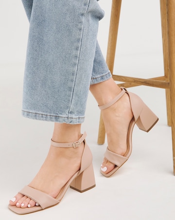 Rimona Barely There Block Heeled Sandals - Extra Wide Fit (EEE)