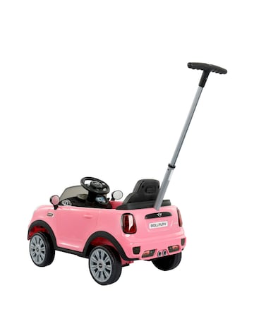 Mini Cooper Play Push Car with Parental Handle - Pink