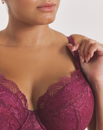 Pretty Secrets (2 Pack) New Ella Padded Plunge Wired Bras (B-G) Fig/Cherry