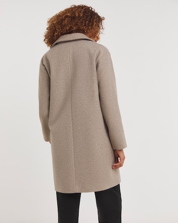 Taupe Button Front Lined Value Coat