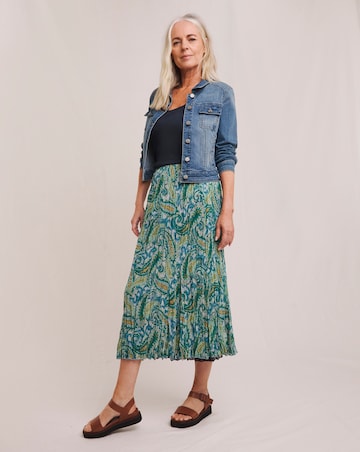 Julipa Printed Crinkle Reversible Skirt