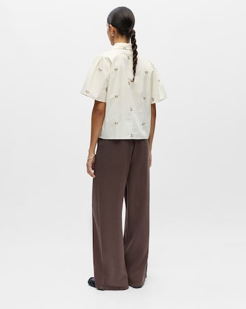 OBJECT Embroidered Short Sleeve Shirt