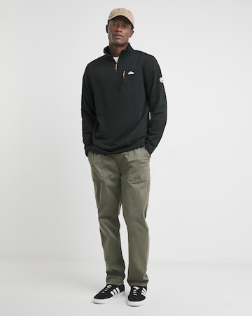 Snowdonia Overhead Black Grid Fleece