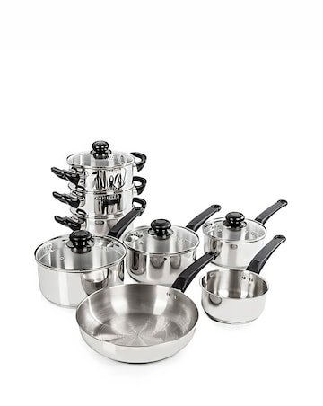 Swan Townhouse 8 Piece Stainless Steel Cookware Set