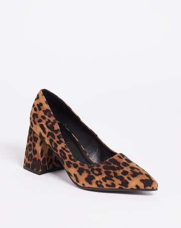 Block Heeled Court Shoe - Extra Wide Fit (EEE)