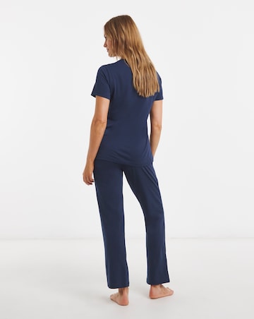 Pretty Secrets Back to Basics Pyjama Set Navy