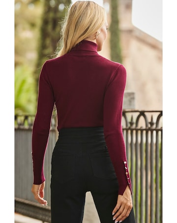 Sosandar Roll Neck Jumper With Cuff Detail