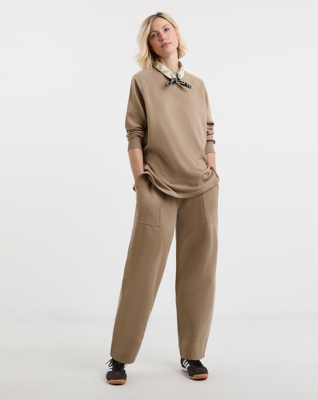 Mocha Barrel Leg Joggers