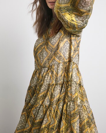 Print Tiered Swing Dress