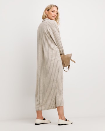 Collared Long Sleeve Rib Dress