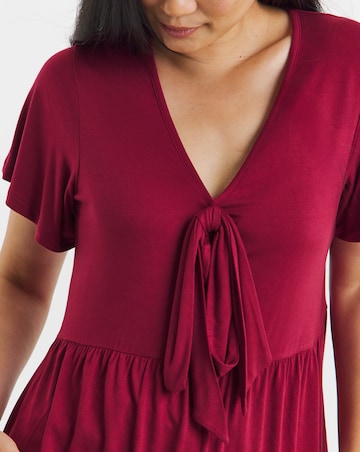 Bow Front Longline Hem Top