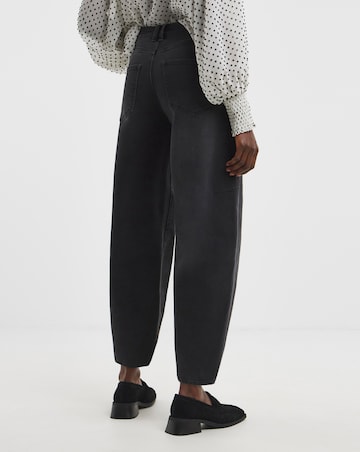 Washed Black Authentic Barrel Leg Jeans