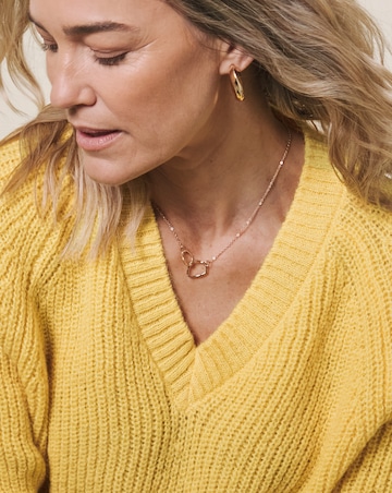 Yellow Open Stitch Jumper
