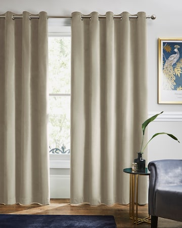Velour Eyelet Curtains