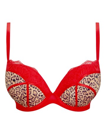 Ann Summers Instinctive Padded Plunge Wired Bra Red