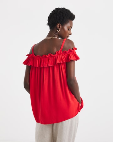 Ruffle Bardot Top
