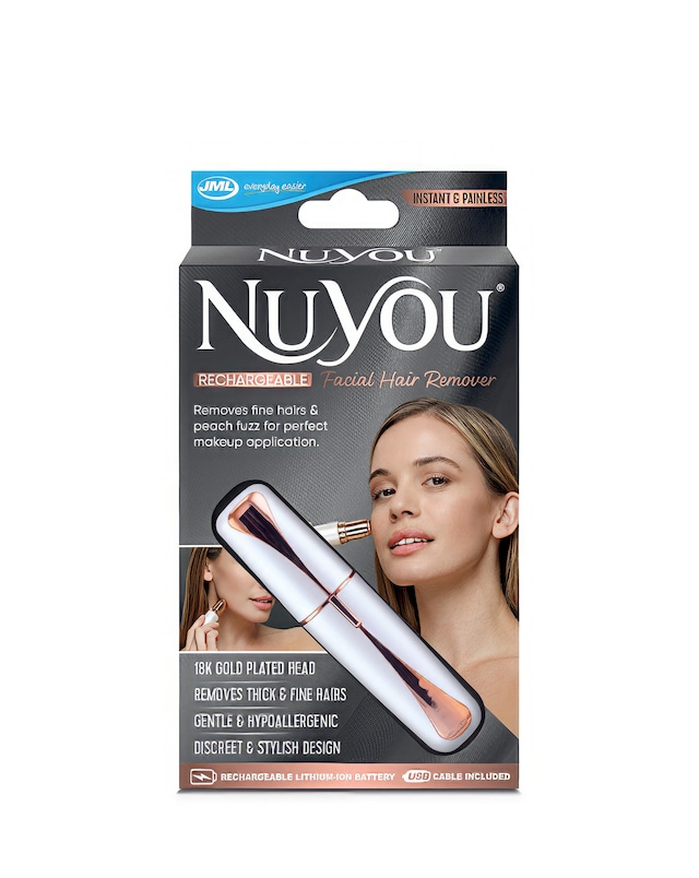 NuYou Facial Hair Remover Pearl White Rechargeable