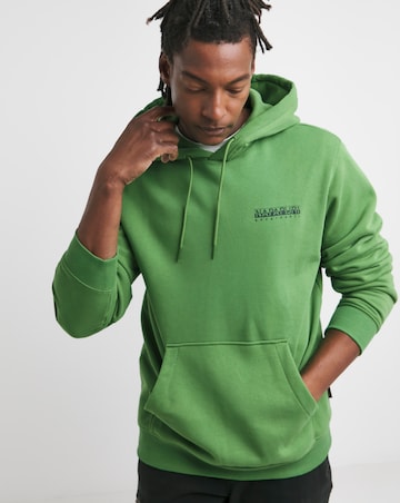 Napapijri Linth Back Logo Hoody - Green